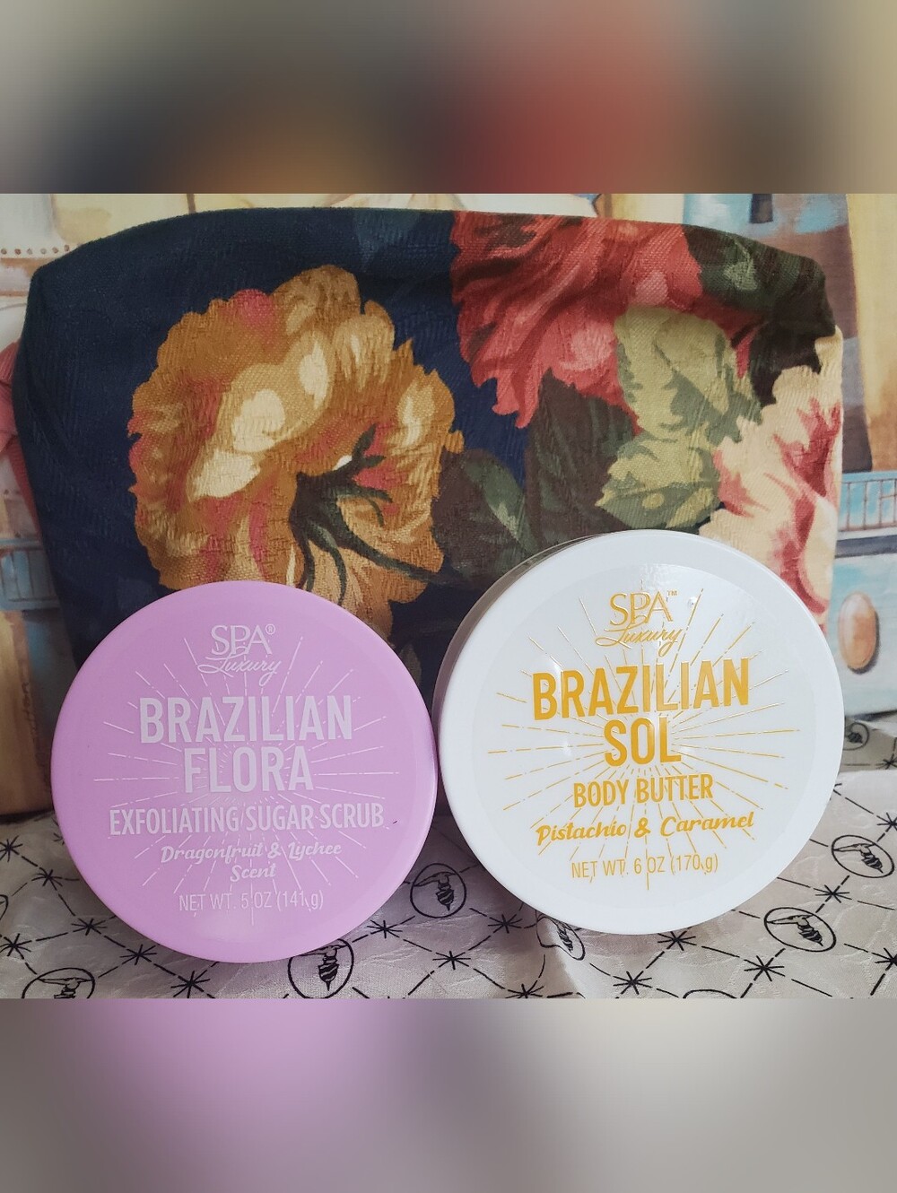 NEW SPA Luxury Brazilian Sol Body Butter & Flora Sugar Scrub